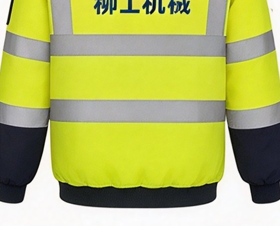Custom hi-vis jacket printed with LiuGong logo
